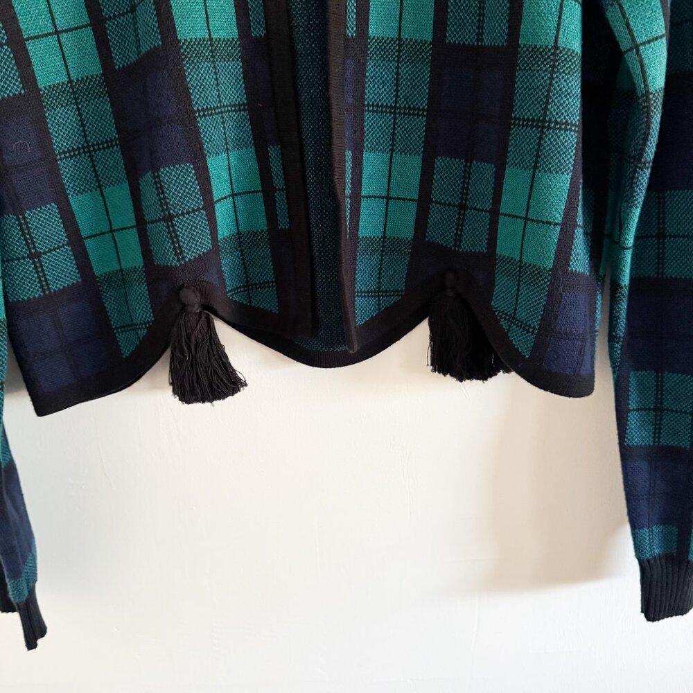NWT Rachel Antonoff Blackwatch Plaid Clara Cardigan M - Picture 3 of 8